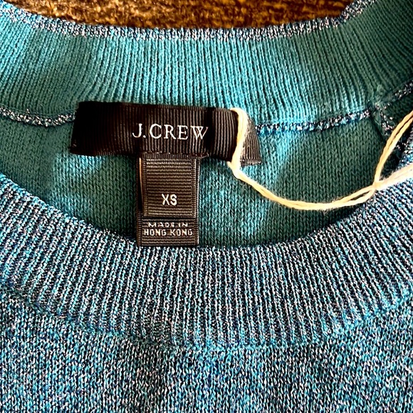 J. Crew Blue Shimmer Sparkle
Side Slit Crew Neck Pullover
Sweater Sz XS … - Picture 8 of 14
